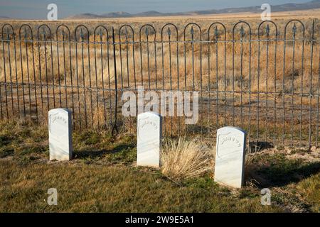 Camp Floyd Cemetery, Camp Floyd State Park Museum, Utah Stockfoto