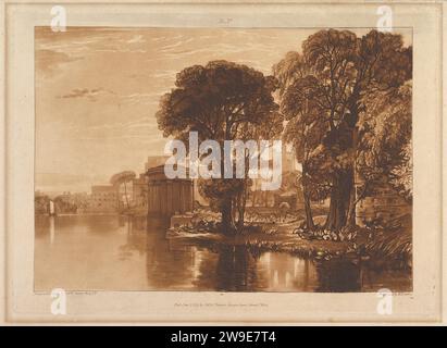 Isleworth (Liber Studiorum, Teil XIII, Platte 63) 1929 von Joseph Mallord William Turner Stockfoto