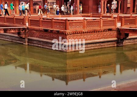 Anup Talao & Umgebung, ein UNESCO-Weltkulturerbe in Fatehpur Sikri, Uttar Pradesh, Indien Stockfoto