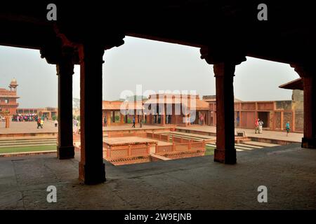 Anup Talao & Umgebung, ein UNESCO-Weltkulturerbe in Fatehpur Sikri, Uttar Pradesh, Indien Stockfoto