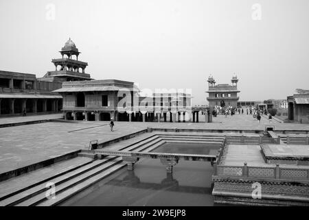 Anup Talao & Umgebung, ein UNESCO-Weltkulturerbe in Fatehpur Sikri, Uttar Pradesh, Indien Stockfoto