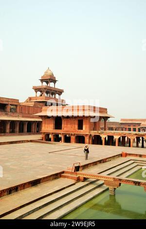 Anup Talao & Umgebung, ein UNESCO-Weltkulturerbe in Fatehpur Sikri, Uttar Pradesh, Indien Stockfoto