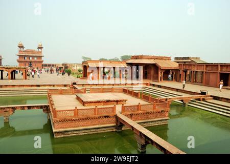 Anup Talao & Umgebung, ein UNESCO-Weltkulturerbe in Fatehpur Sikri, Uttar Pradesh, Indien Stockfoto