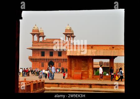 Anup Talao & Umgebung, ein UNESCO-Weltkulturerbe in Fatehpur Sikri, Uttar Pradesh, Indien Stockfoto