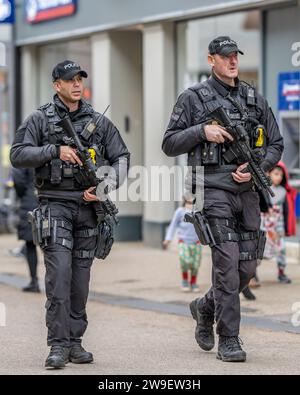 Britische bewaffnete Polizei Stockfoto