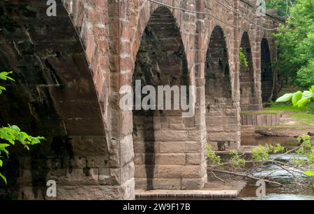 Farmington River Railroad Bridge, Windsor, Connecticut Stockfoto