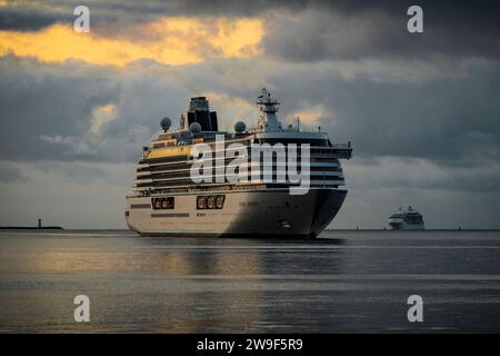 Kreuzfahrtschiff Ankunft in Halifax, Nova Scotia, Kanada. Stockfoto