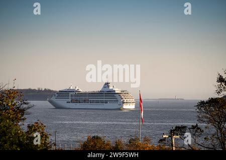 Kreuzfahrtschiff Ankunft in Halifax, Nova Scotia, Kanada. Stockfoto