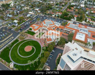 Heard Museum aus der Vogelperspektive an der 2301 N Central Avenue in Midtown Phoenix, Arizona AZ, USA. Stockfoto