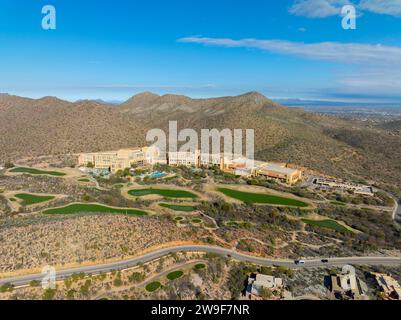 JW Marriott Tucson Starr Pass Resort and Spa neben dem Saguaro National Park in Tucson, Arizona, USA. Stockfoto