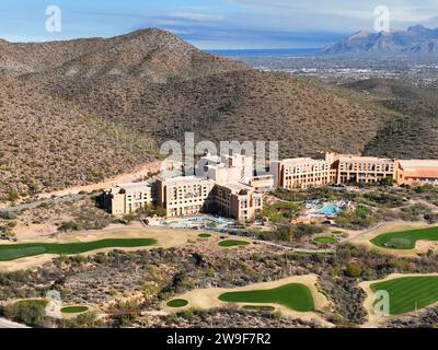 JW Marriott Tucson Starr Pass Resort and Spa neben dem Saguaro National Park in Tucson, Arizona, USA. Stockfoto