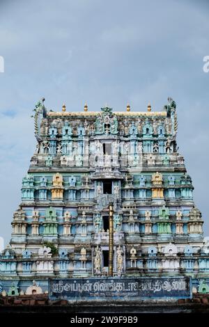 Eine Oase der Hingabe im Cheranmahadevi-Tempel Stockfoto