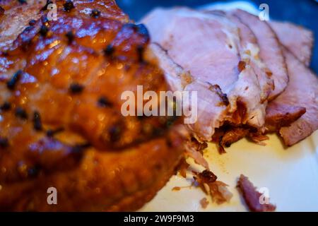 Honigschinken Braten Stockfoto