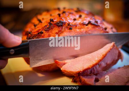 Honigschinken Braten Stockfoto