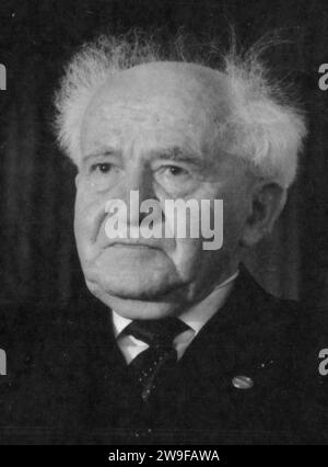 David Ben-Gurion, David Ben-Gurion (1886–1973) war der wichtigste nationale Gründer des Staates Israel und der erste Premierminister des Staates. Stockfoto