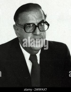 Abba Eban, Abba Solomon Meir Eban (1915–2002) in Südafrika geborener israelischer Diplomat und Politiker Stockfoto