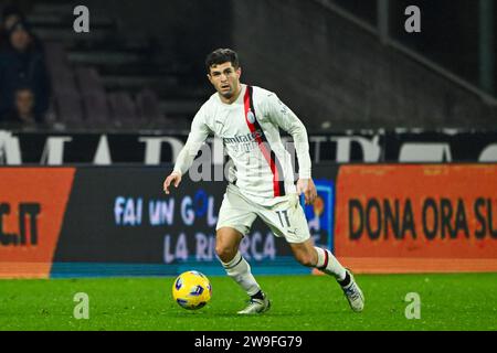 Christian Pulisic vom AC Milan im Spiel der Serie A TIM zwischen US Salernitana und AC Milan im Stadio Arechi, Salerno, Italien am 22. Dezember Stockfoto