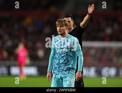 Dezember 2023; Gtech Community Stadium, Brentford, London, England; Premier League Football, Brentford gegen Wolverhampton Wanderers; Tommy Doyle von Wolverhampton Wanderers Stockfoto