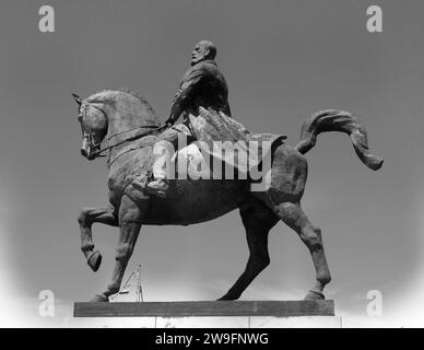 Statue von König Carol I. in Bukarest, Rumänien Stockfoto