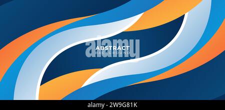 Orange Blau Moderne Hintergrund Vektor-Illustration Stock Vektor
