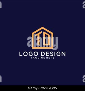 Initial ZU Logo mit abstrakter Wohnform, moderne minimalistische Realty Logo Design Ideen Vektorgrafik Stock Vektor