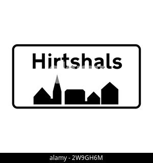 Hirtshals Straßenschild in Dänemark Stockfoto