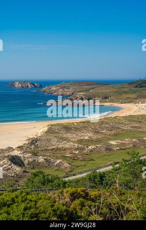 Malerischer Blick auf Doninos Beach an der Atlantikküste, Ferrol, Galicien, Spanien Stockfoto
