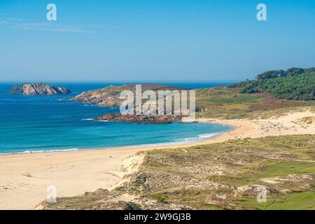 Malerischer Blick auf Doninos Beach an der Atlantikküste, Ferrol, Galicien, Spanien Stockfoto