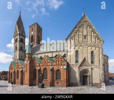 Die Kathedrale von Ribe, das bedeutendste romanische Gebäude Dänemarks Stockfoto