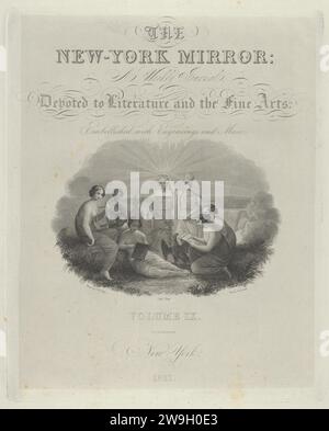 Titelseite: The New York Mirror, A Weekly Journal, widmet sich der Literatur und den bildenden Künsten. Mit Stichen und Musik verziert, Band IX 1930 von Asher Brown Durand Stockfoto