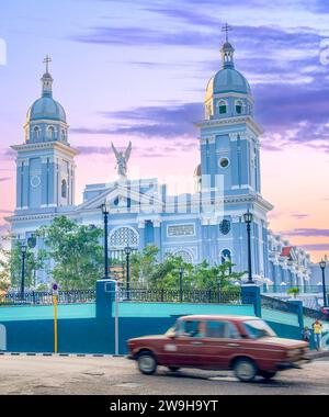 Außenarchitektur der Kathedrale unserer Lieben Frau von Himmelfahrt, Santiago de Cuba, Kuba Stockfoto