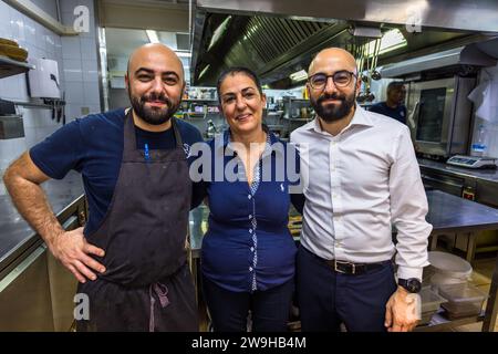 Tartarun Fischrestaurant in Marsaxlokk, Malta Stockfoto