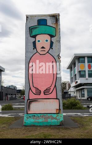 Teil der Berliner Mauer, Reykjavík, Island Stockfoto