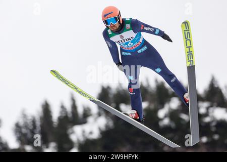 Oberstdorf, Deutschland. Dezember 2023. Skilanglauf, Skispringen, vier-Hügel-Turnier, Weltmeisterschaft, große Schanze, Männer, Training: Pius Paschke aus Deutschland in Aktion. Vermerk: Daniel Karmann/dpa/Alamy Live News Stockfoto