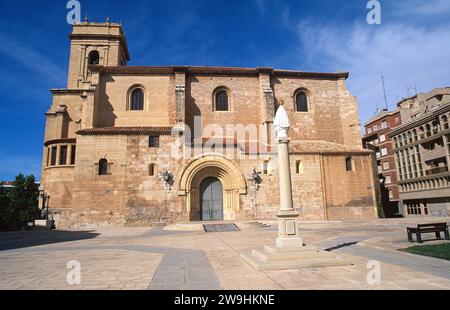 Catedral de San Juan Bautista, Seitenansicht. Albacete Stadt, Castilla-La Mancha, Spanien. Stockfoto