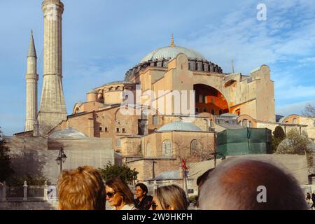 Hagia Sophia große Moschee, ehemals Kathedrale und architektonische und kulturelle Ikone der byzantinischen und ostorthodoxen Zivilisation in Istanbul, Türkei Stockfoto