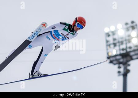 Oberstdorf, Deutschland. Dezember 2023. Skilanglauf, Skispringen, vier-Hügel-Turnier, Weltmeisterschaft, große Schanze, Männer, Ausbildung: Stephan Leyhe aus Deutschland in Aktion. Vermerk: Daniel Karmann/dpa/Alamy Live News Stockfoto