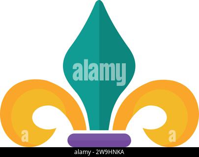 Isolierte Fleur de Lis Icon Lys Blume Vektor Stock Vektor