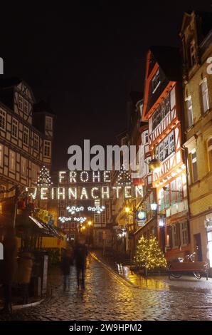 Weihnachten in Marburg. Stockfoto