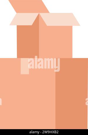 Symbol für isolierte farbige Lieferbox Vektor Stock Vektor