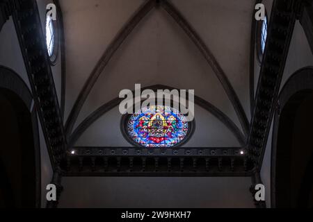 Florenz, Italien. 18. Mai 2017: Inneres der Kathedrale von Florenz. Basilika Santa Maria del Fiore oder Basilika Santa Maria del Blume in Flor Stockfoto