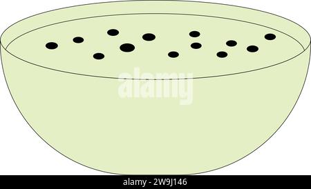 Isolierte leere Salatschüssel Symbol Vektor Stock Vektor