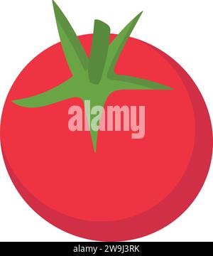 Isolierte farbige Tomatengemüse Symbol Vektor Stock Vektor