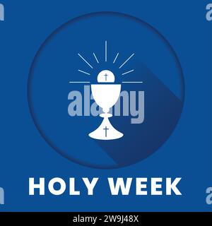 Farbiges Poster der heiligen Woche mit dem heiligen Gral-Symbol Vektor Stock Vektor