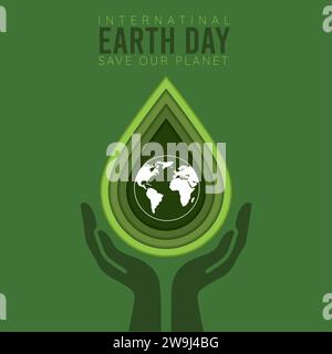 Farbige Poster der Erde halten den Planeten Vektor Stock Vektor