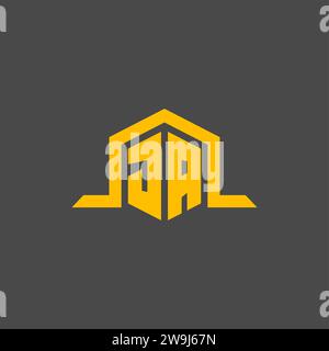 Initial-Logo mit einem Monogramm und Design-Ideen im Sechseck-Stil Stock Vektor