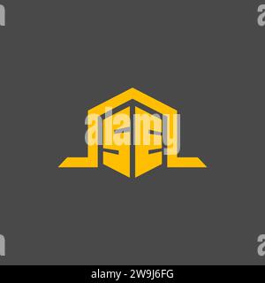 SE-Monogramm-Initiallogo mit sechseckigen Design-Ideen Stock Vektor