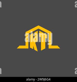 Initiallogo im KT-Monogramm mit sechseckigen Design-Ideen Stock Vektor