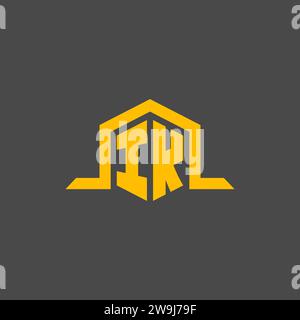 IK-Monogramm-Initiallogo mit sechseckigen Design-Ideen Stock Vektor