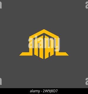 NH-Monogramm-Initiallogo mit sechseckigen Design-Ideen Stock Vektor